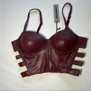 Leather tube top
